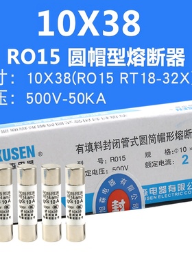 陶瓷保险丝管R015 1A6A10A16 32A RT18RT14 RO15熔断器熔芯10*38