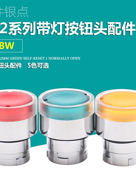 带灯按钮头ZB2-BW33C BW34C BW35C BW31C BW36C红绿黄带灯按钮头