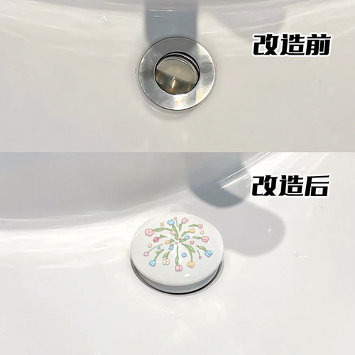 洗手盆漏水塞按压式洗脸盆下水器