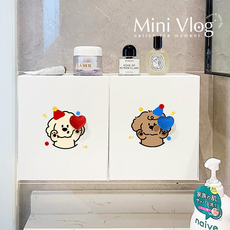 小狗击掌洗手台置物架镜前卫生巾收纳盒壁挂防水马桶边厕纸放置盒,收纳整理,壁式收纳盒,淘宝优惠券,粉丝福利购,淘宝优惠卷