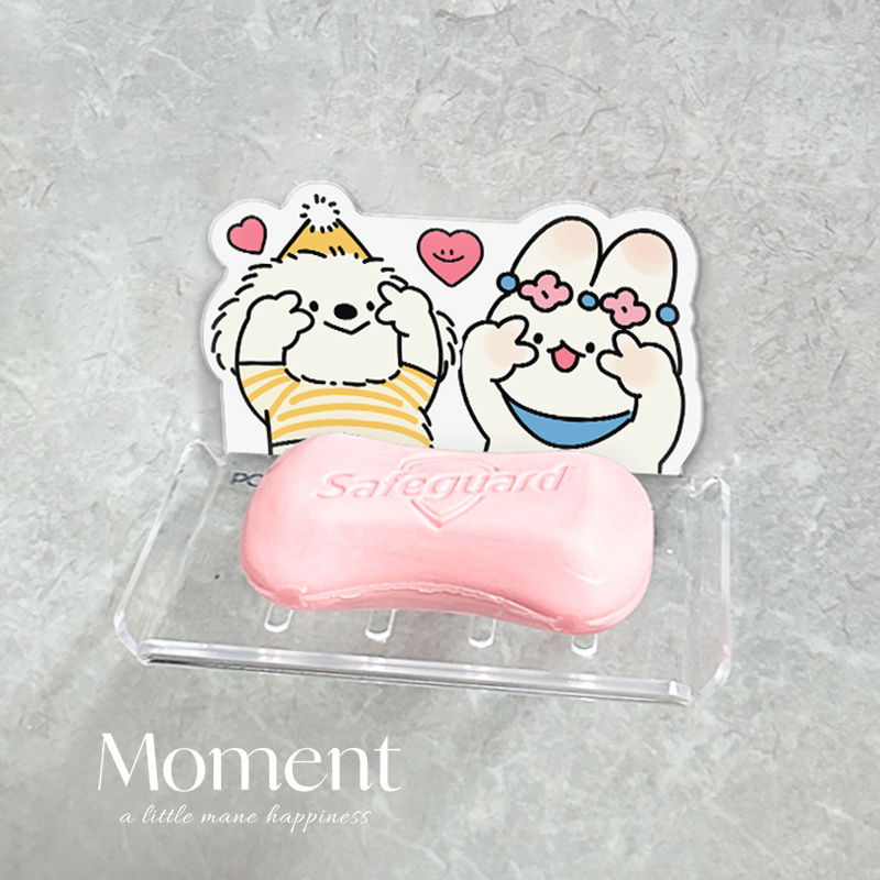 卡通可爱沥水肥皂盒壁挂免打孔