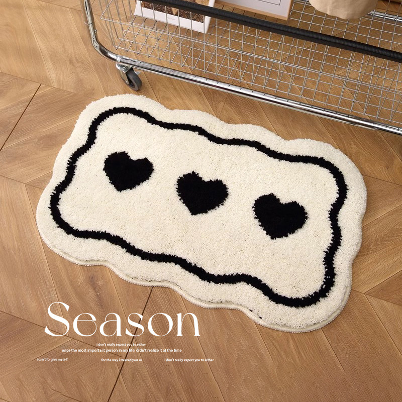 简约现代浴室门口吸水地垫防滑速干卫生间脚垫客厅易打理毛绒地毯,居家布艺,家用脚垫,淘宝优惠券,粉丝福利购,淘宝优惠卷