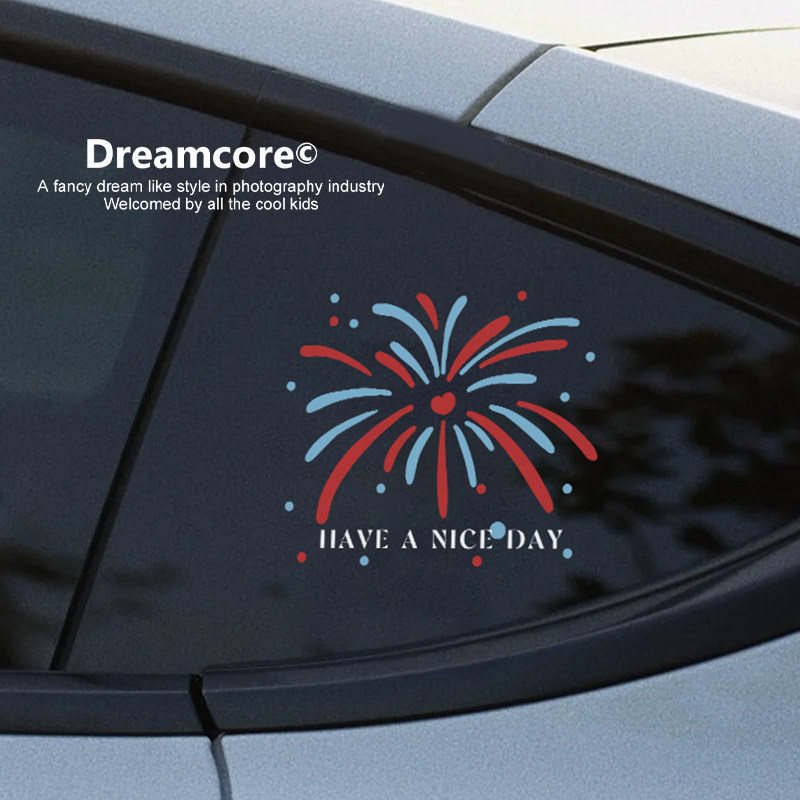 烟花闪闪三角窗装饰高级感创意后窗车贴遮挡划痕新年汽车贴纸自粘,汽车用品/电子/清洗/改装,汽车装饰贴/反光贴,淘宝优惠券,粉丝福利购,淘宝优惠卷