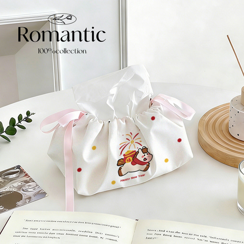 马年来福抽绳纸巾盒客厅高档轻奢新年布艺抽纸盒餐桌桌面纸巾套,收纳整理,纸巾套,淘宝优惠券,粉丝福利购,淘宝优惠卷