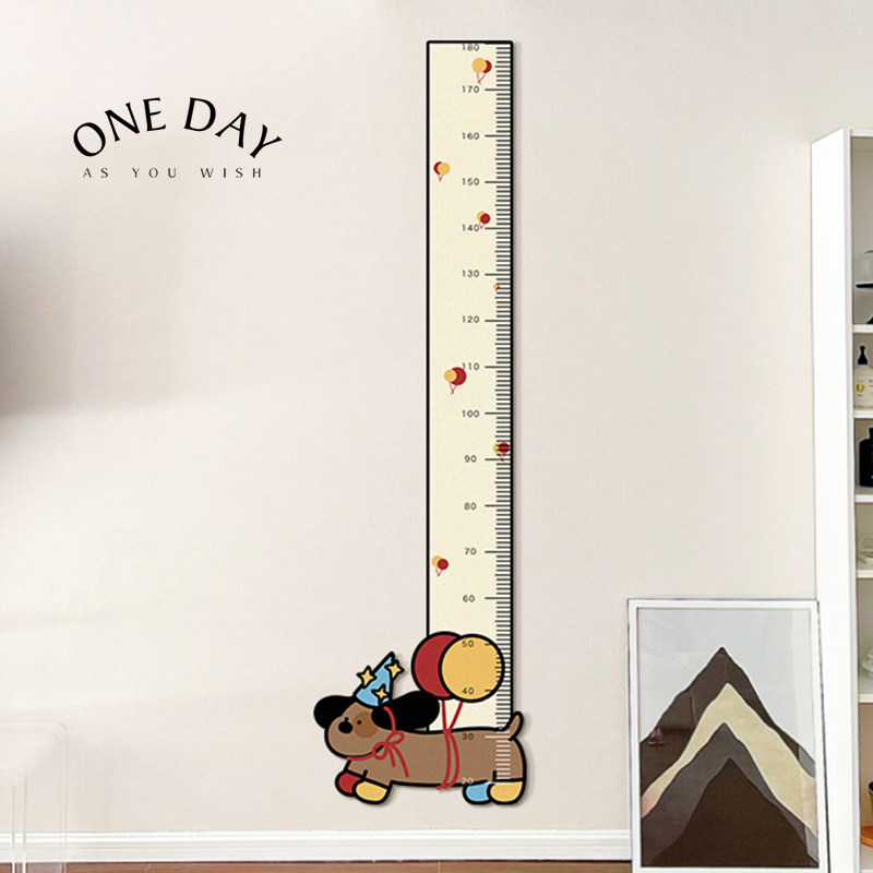 腊肠小狗身高贴可移除不伤墙创意身高测量墙贴自粘儿童房装饰贴画,家居饰品,身高贴,淘宝优惠券,粉丝福利购,淘宝优惠卷