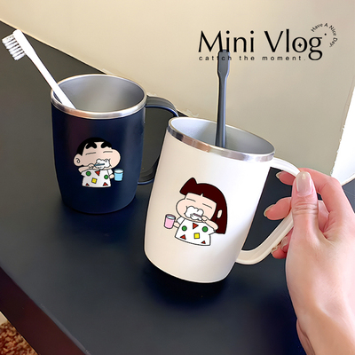 不锈钢漱口杯防霉抗菌带手柄牙杯