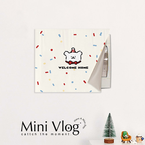 电表箱遮挡帘魔术贴遮丑帘免打孔