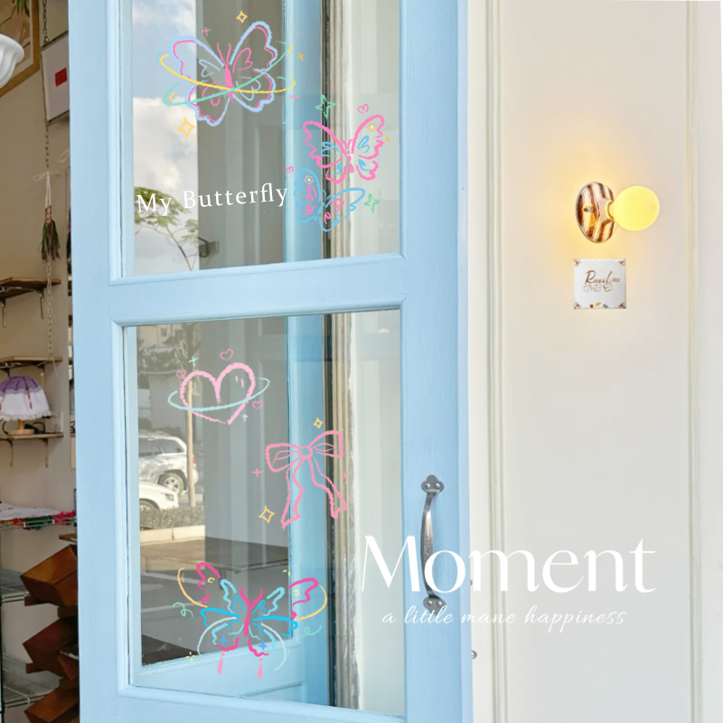 2025新款网红高级感玻璃门贴纸