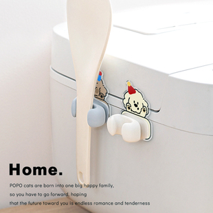 盛饭小狗电饭煲饭勺固定器墙上壁挂饭勺放置器厨房饭铲收纳架挂墙