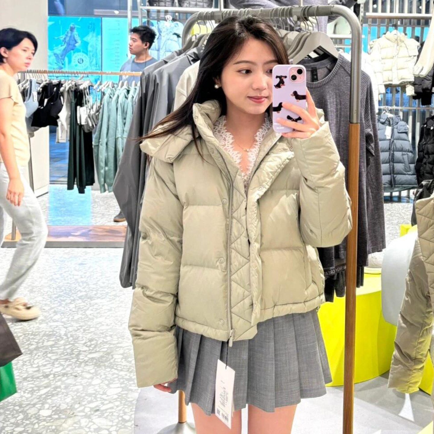 WunderPuff四格短款羽绒服