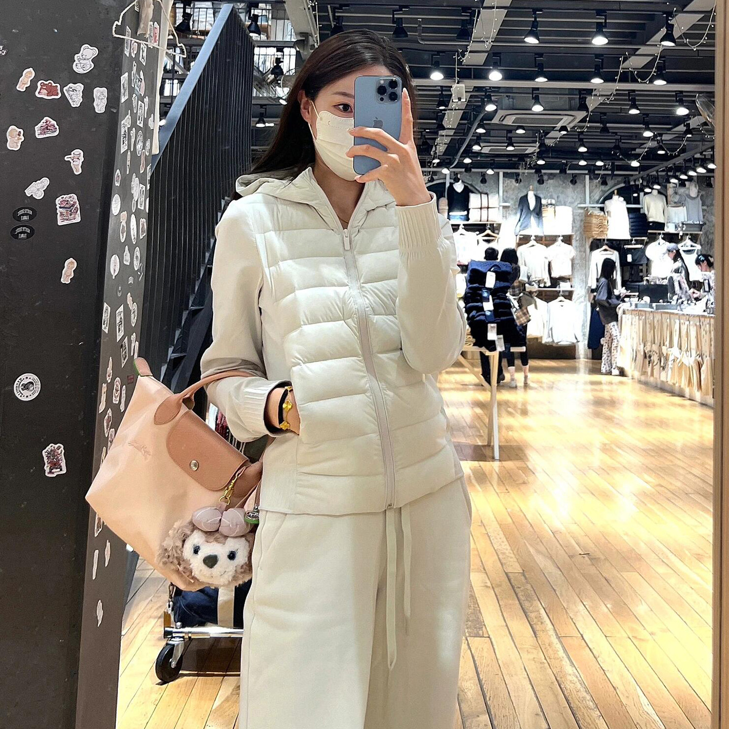 Down保暖全拉链运动连帽羽绒服
