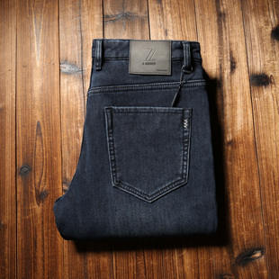 宽松直筒牛仔裤 高端水洗男士 加绒加厚保暖柔软舒适时尚 欧洲站冬季