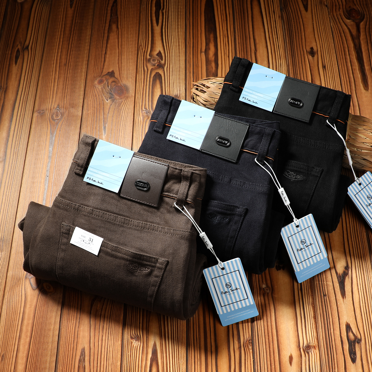 高端男士秋冬厚款直筒修身休闲裤