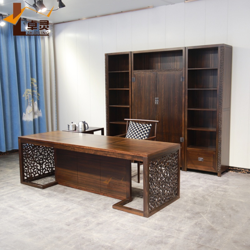 黑檀爱里古夷苏木书房组合书柜