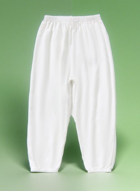 春夏季男女儿童棉绸白色长裤幼儿园活动小学生六一表演班服灯笼裤