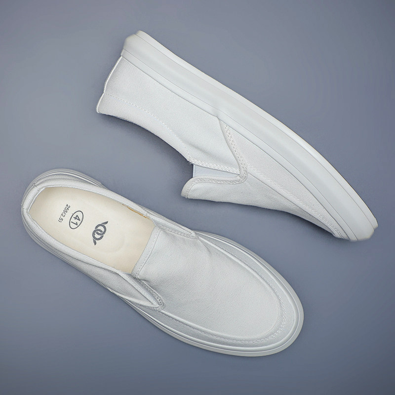 布鞋一脚蹬透气男鞋厚底百搭潮流休闲鞋2026春季新款潮鞋帆布鞋男,流行男鞋,帆布鞋,淘宝优惠券,粉丝福利购,淘宝优惠卷