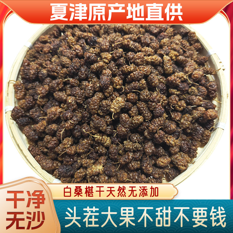 夏津白桑葚干无沙免洗即食泡水泡酒药用新鲜桑葚干非特级黑桑葚干