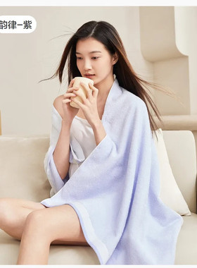 Purcotton/全棉时代成人100%棉双面毛圈浴巾,70×140cm,PTY251013