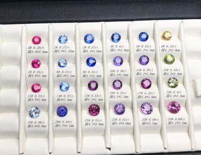 斯里兰卡圆形蓝宝石戒指吊坠手链