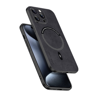 苹果15promax手机壳iphone16羊巴皮magsafe磁吸14pro外壳17pm高级感13全包12/11防摔plus软套air女16e男ip