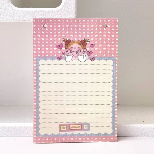 A5按扣板夹替芯小方块手账本彩页便签本口袋本拍纸本