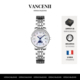 VANCENII 范西尼V1020月落星沉简约奢华气质夜光日历手表女士腕表