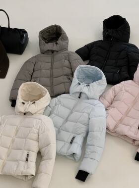 实拍2026冬新款轻薄羽绒棉服女短款修身连帽保暖棉袄超好看外套