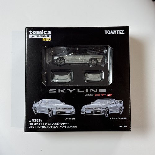 TLV-N353a 日产天际线GTR R34 25GT TURBO 含选装件 银色合金车