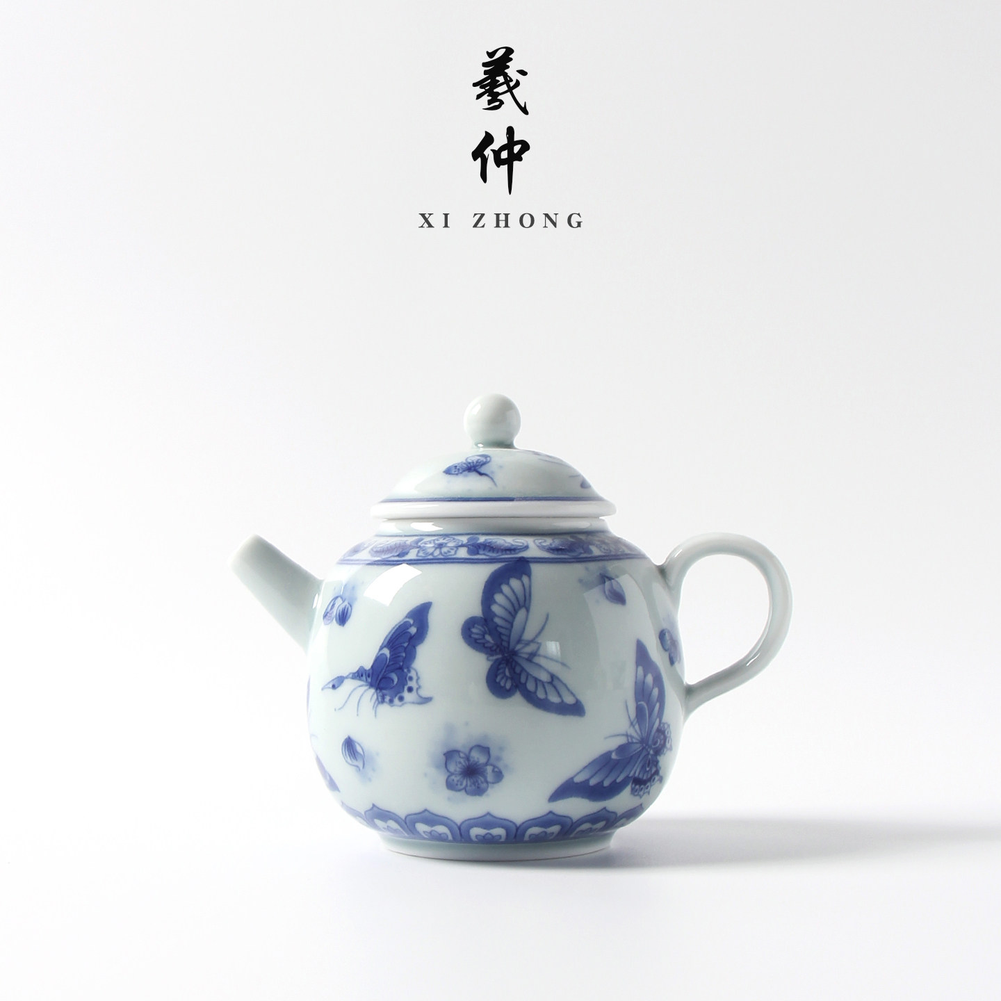 青花瓷茶壶单壶景德镇过滤泡茶器手工陶瓷复古家用功夫茶具泡茶壶