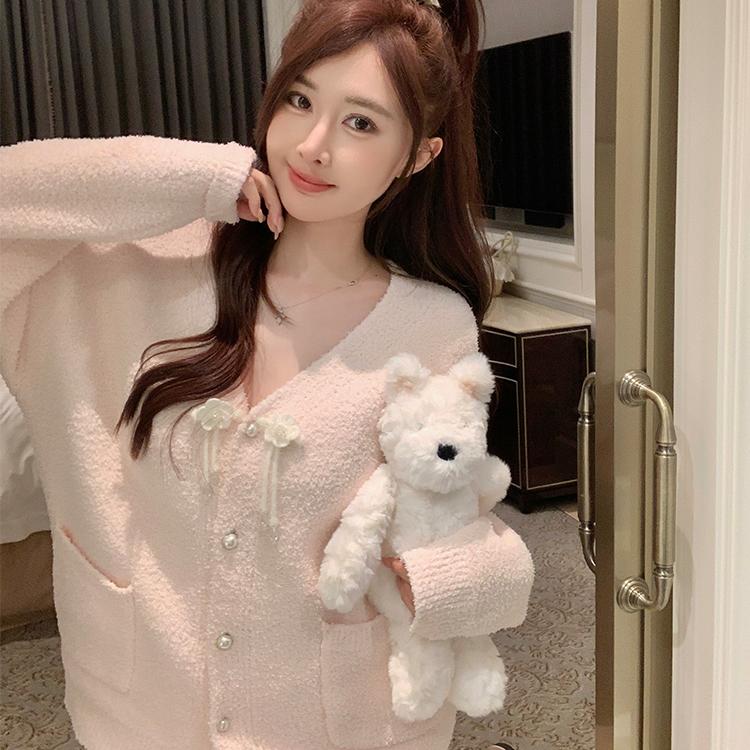 春秋冬睡衣女加厚保暖法兰绒