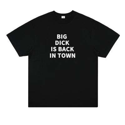 BIG D1CK IS BACK IN TOWN 恶搞趣味纯棉短袖vintage美式宽松T恤