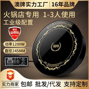 H5火锅电磁炉迷你小型圆型嵌入式 酒店火锅店单人火锅炉1200W