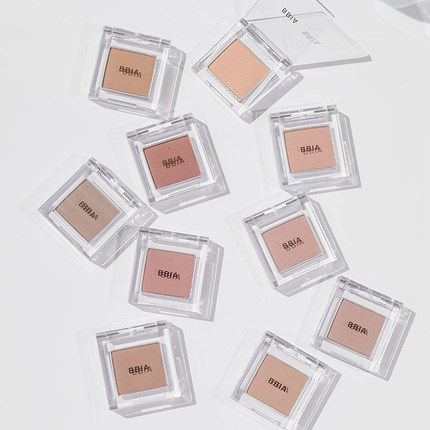 pony推荐Bbia五谷母胎单色眼影哑光裸妆自然大地色豆沙色打底鼻影