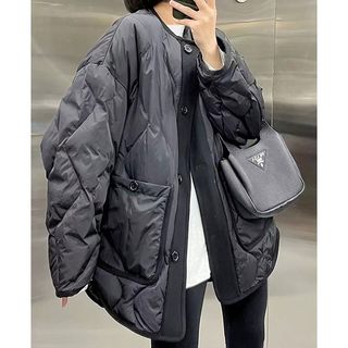 2-300斤胖mm大码女装菱格加厚棉衣棉服冬季新款宽松休闲保暖外套