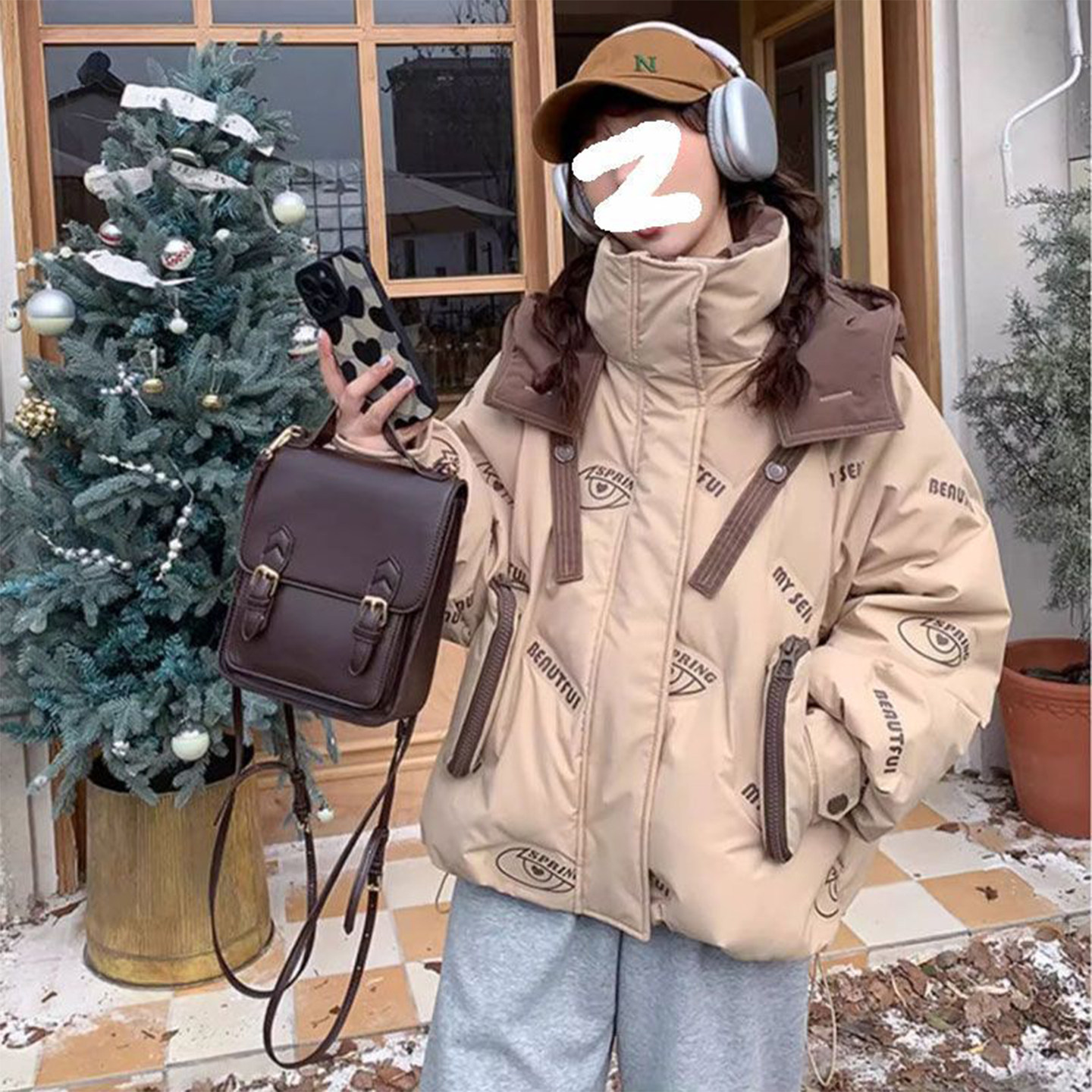 大码女装胖mm韩版百搭字母印花连帽棉服女加厚保暖显瘦棉袄外套潮,女装/女士精品,大码棉服,淘宝优惠券,粉丝福利购,淘宝优惠卷