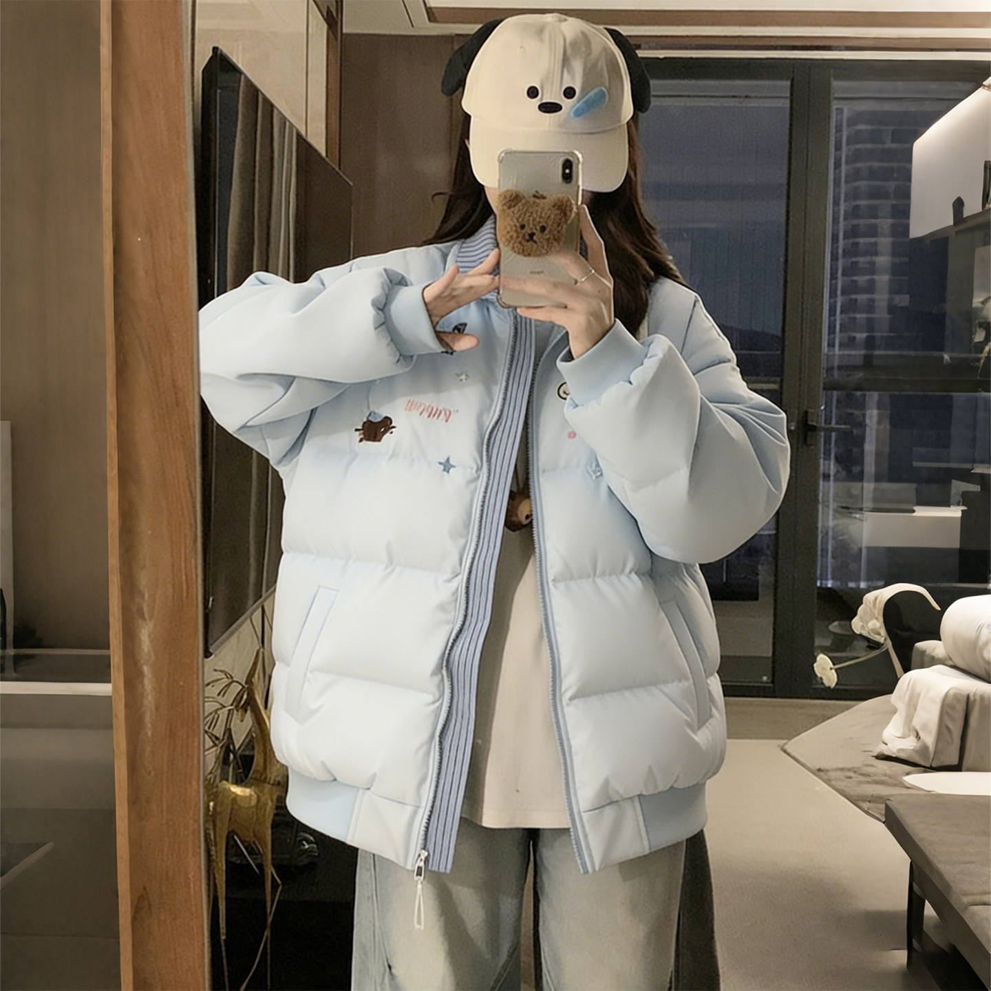 300斤特大码女装韩系甜美卡通印花棉服女宽松加厚保暖棉袄外套潮,女装/女士精品,大码棉服,淘宝优惠券,粉丝福利购,淘宝优惠卷