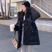 设计感加厚棉衣棉服宽松遮肉保暖面包服 冬季 300斤胖mm大码 女装