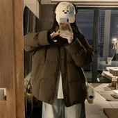 女装 胖mm韩版 宽松连帽棉服女冬季 大码 加厚保暖时尚 设计感棉袄外套