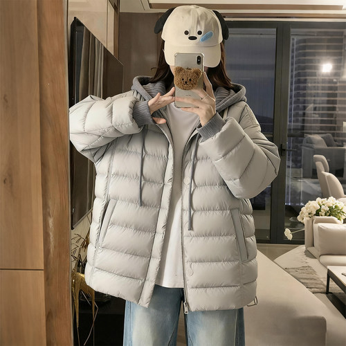 大码女装胖mm冬季新款连帽棉服