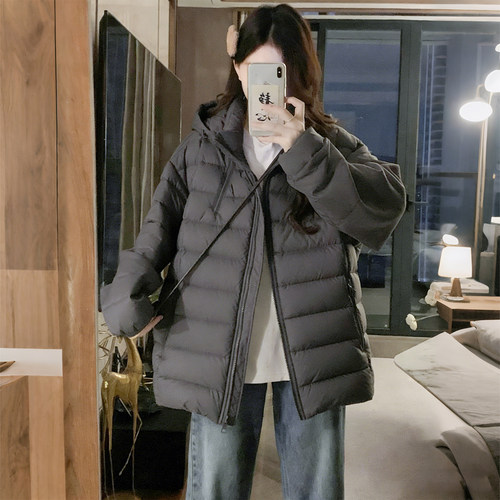 大码女连帽加厚保暖面包棉服