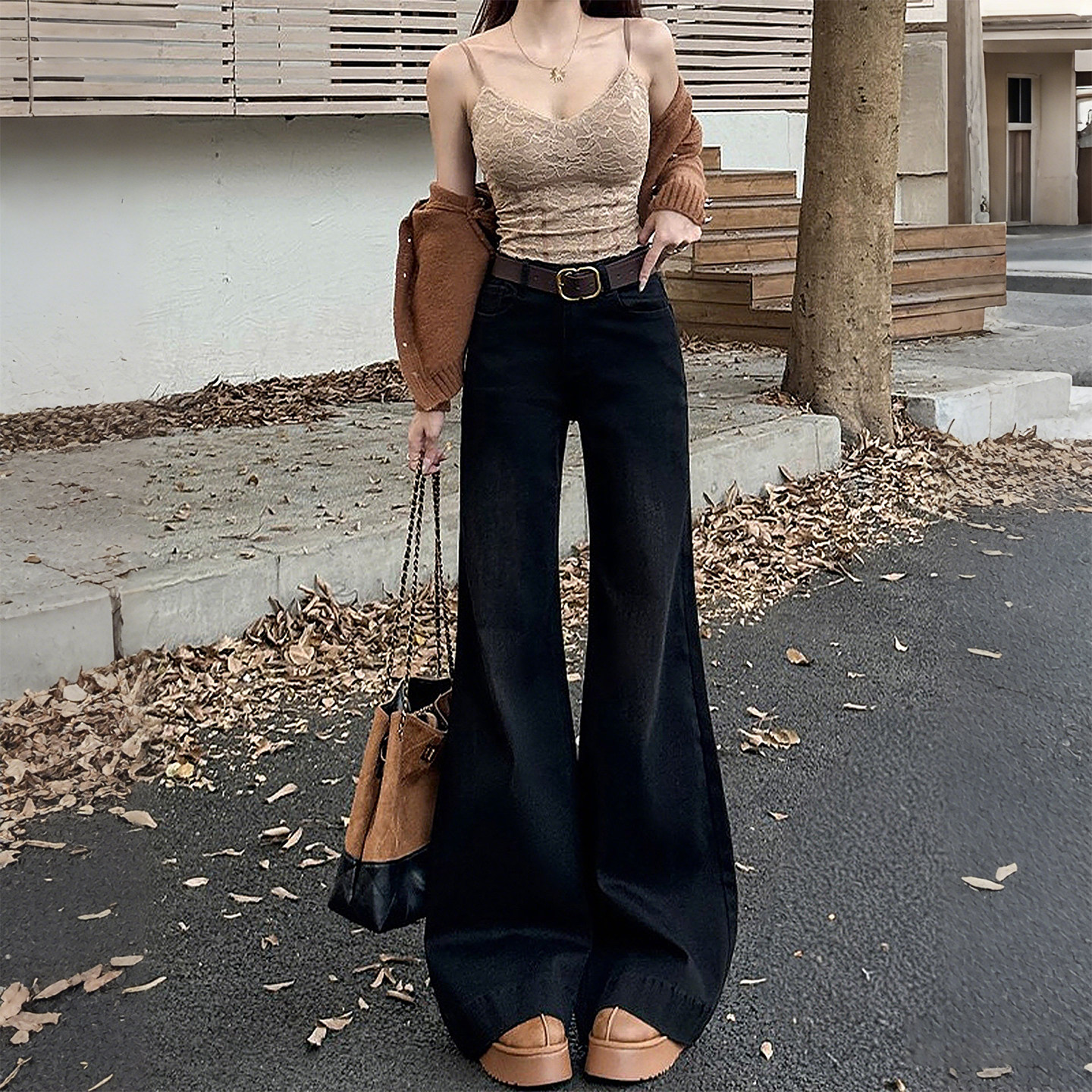 300斤大码女装胖mm韩系百搭高腰牛仔微喇裤女梨型身材显瘦阔腿裤,女装/女士精品,大码裤装,淘宝优惠券,粉丝福利购,淘宝优惠卷