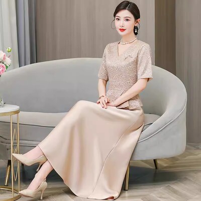 喜婆婆婚宴装年轻款连衣裙春夏