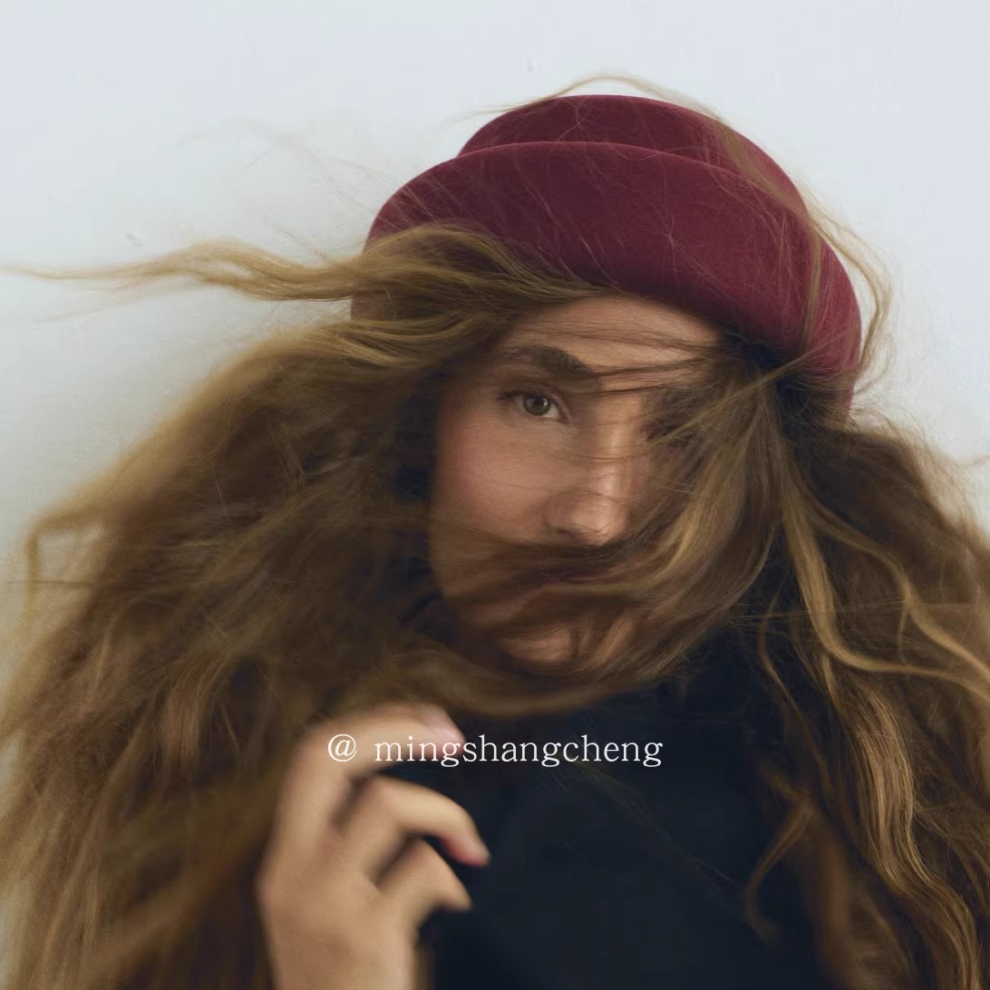 铭尚cheng秋冬新款羊毛药盒帽女