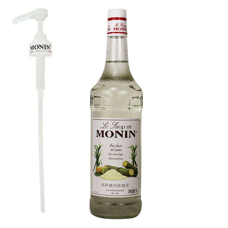 MONIN莫林蔗糖原味糖浆1000ml原味果糖酒吧调鸡尾酒咖啡厅原料