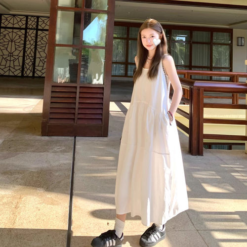 法式初恋小白裙子女夏季