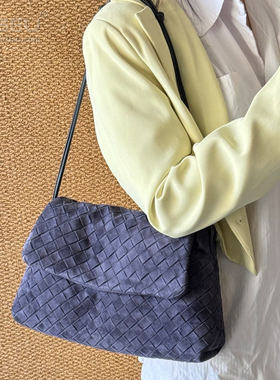 EASEU春夏新款真皮编织Dustbag Giorno 麂皮女包手提包百搭单肩包