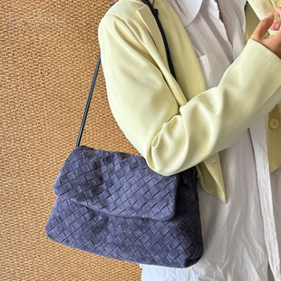 EASEU春夏新款真皮编织Dustbag Giorno 麂皮女包手提包百搭单肩包