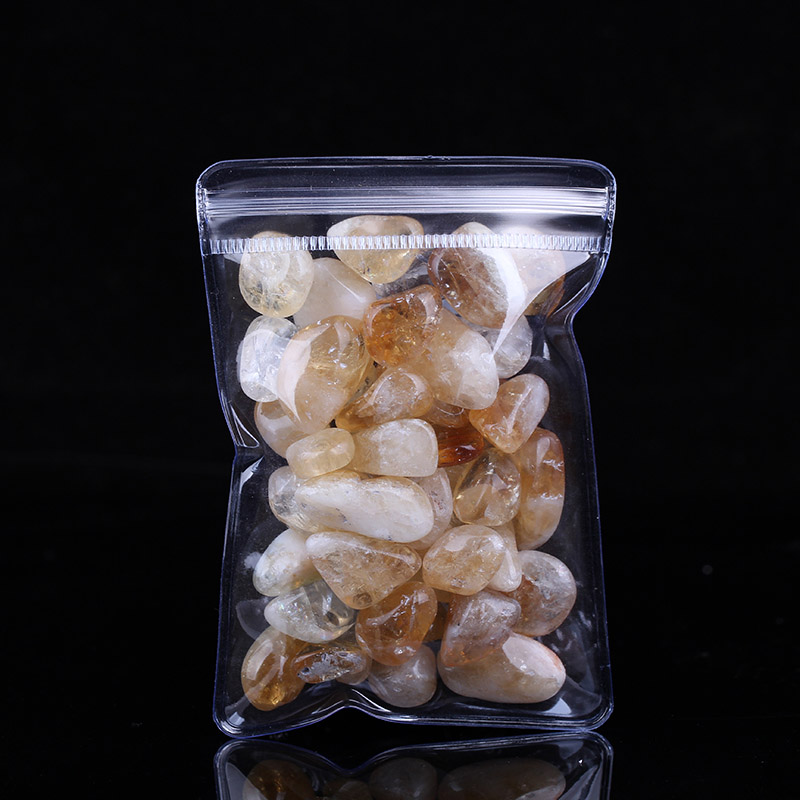 天然黄水晶碎石手链消磁招财水晶