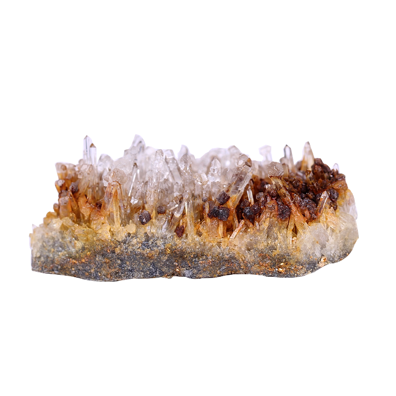 天然白水晶菊花石摆件赠展盒