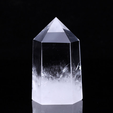 天然白水晶晶柱一物一图